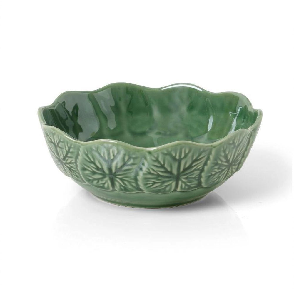 BOWL CERAMICA VERSAILLES LEAF ARTEZANAL VERDE 19,5CM - COPA & CIA