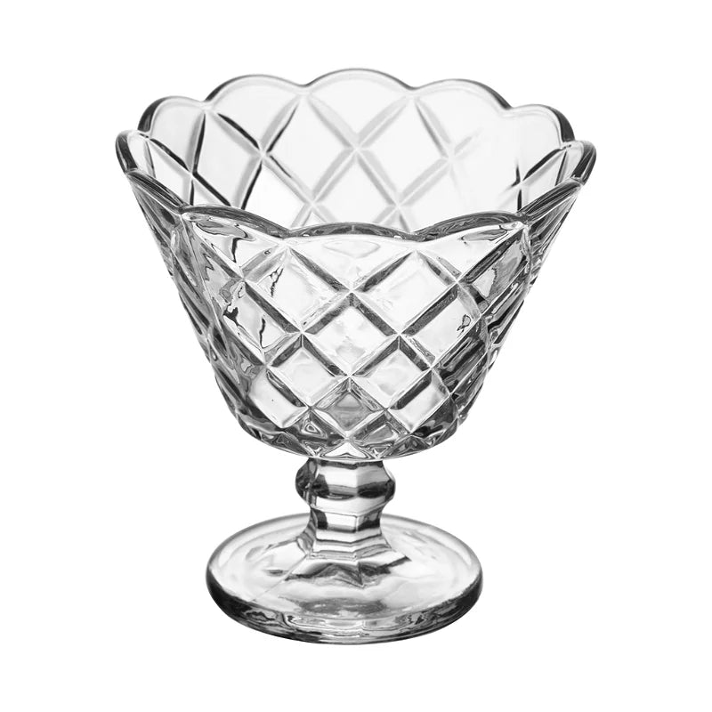 TACA PARA SOBREMESA DE VIDRO DIAMANTE 150ML - LYOR
