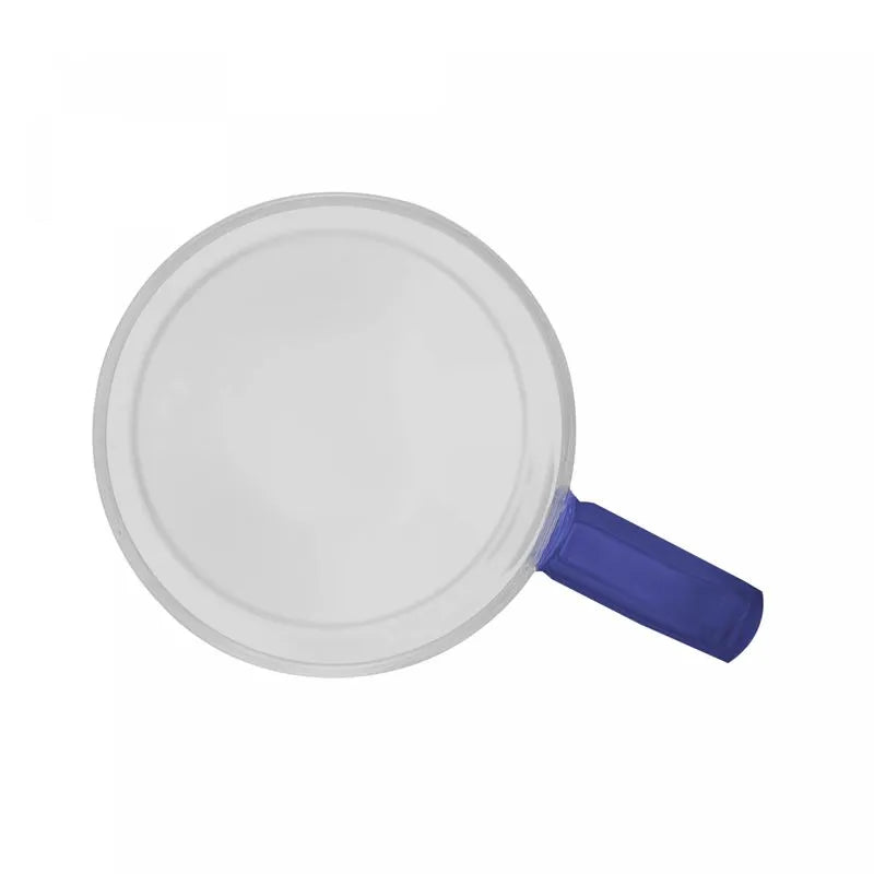 CANECAS DE VIDRO COM ALCA AZUL 270ML - LYOR