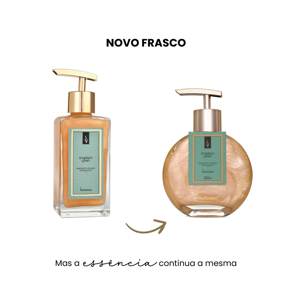 SABONETE LIQUIDO CLASSICA BAMBOO FRESH 200ML - VIA AROMA