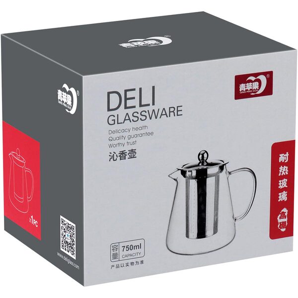 ANTELLA CHALEIRA BOROSSILICATO TRANSPARENTE C/INFUSOR 750ML HOME&CO - GS