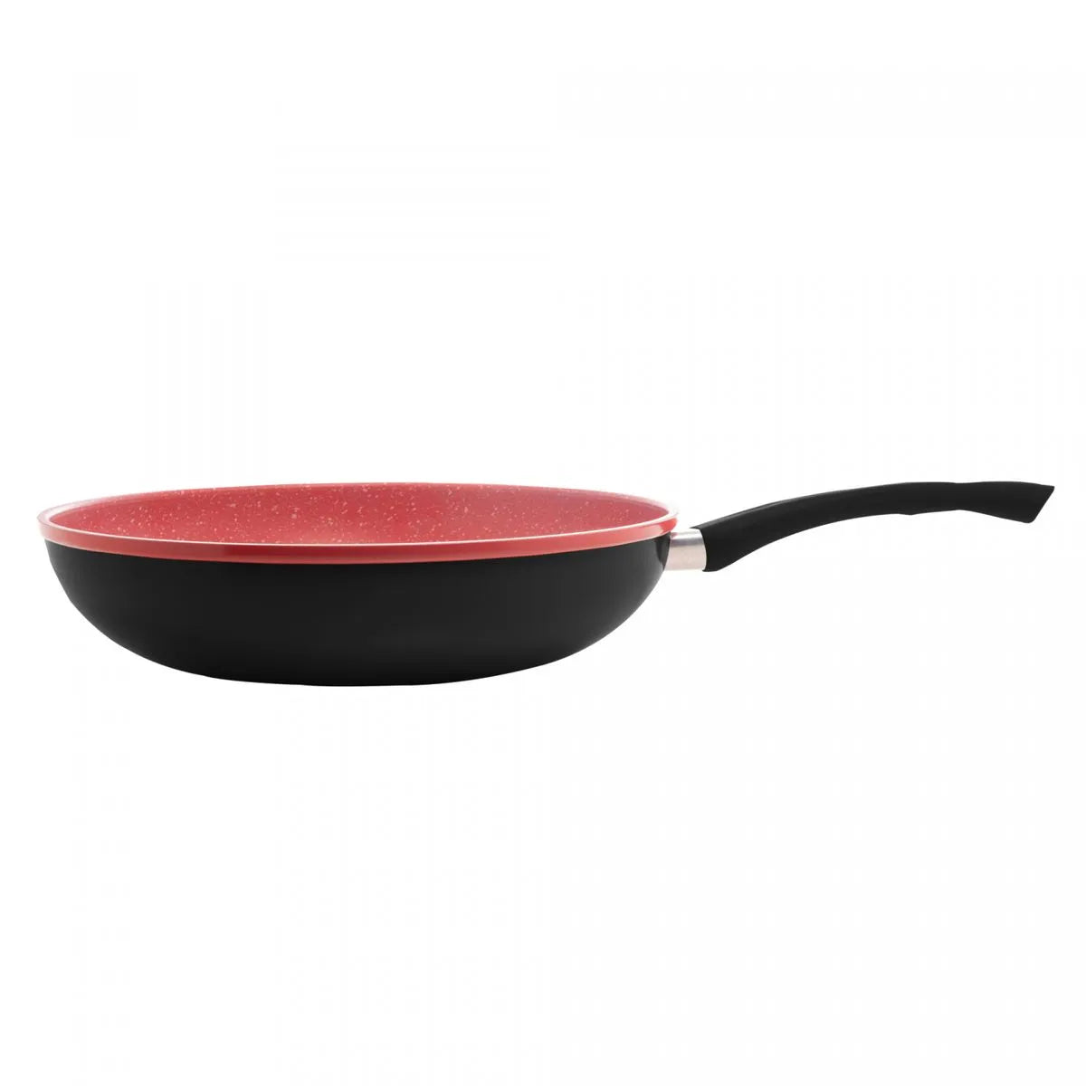 FRIGIDEIRA WOK DE INDUCAO EM ALUMINIO COM REVESTIMENTO CERAMICO GRANILITE VERMELHA 28CM - LYOR