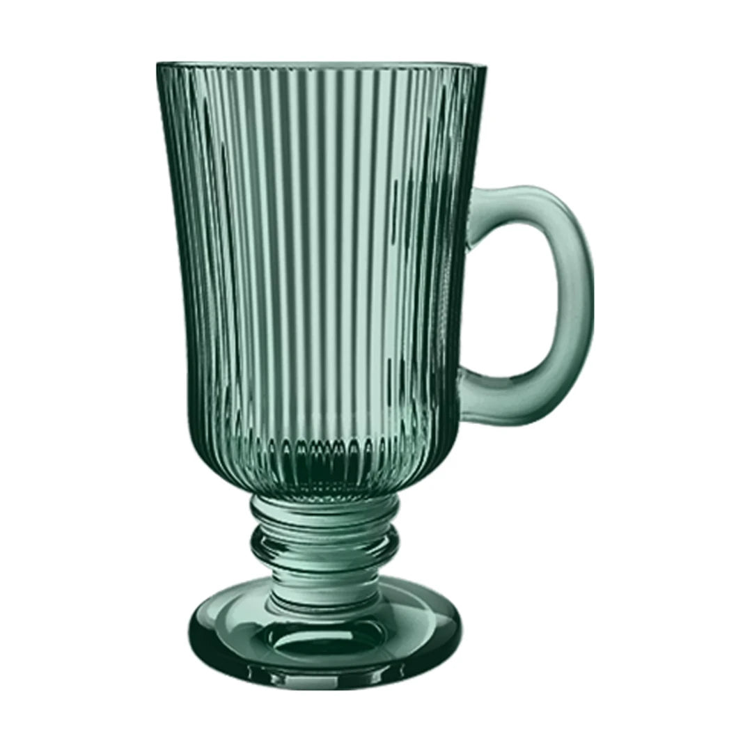 JOGO XICARAS IRISH COFFEE CAMERATTA EM VIDRO VERDE C/ 6 PÇS 230ML - FULL FIT