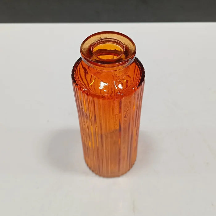 VASO VIDRO AMBAR GARRAFA 13X5CM  HOME&CO - GS