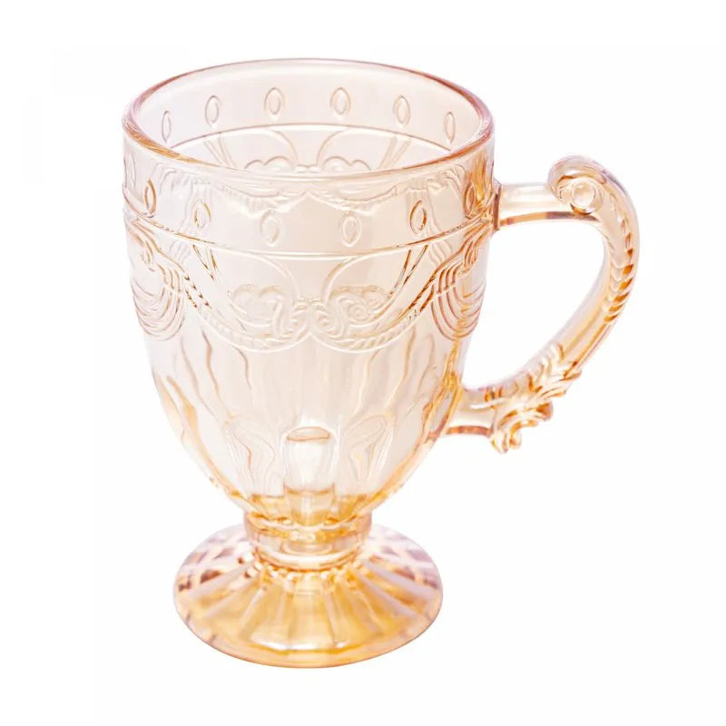 XICARA DE CRISTAL ECOLOGICO (LIVRE DE CHUMBO) IMPERIAL AMBAR METALIZADO 190ML - LYOR