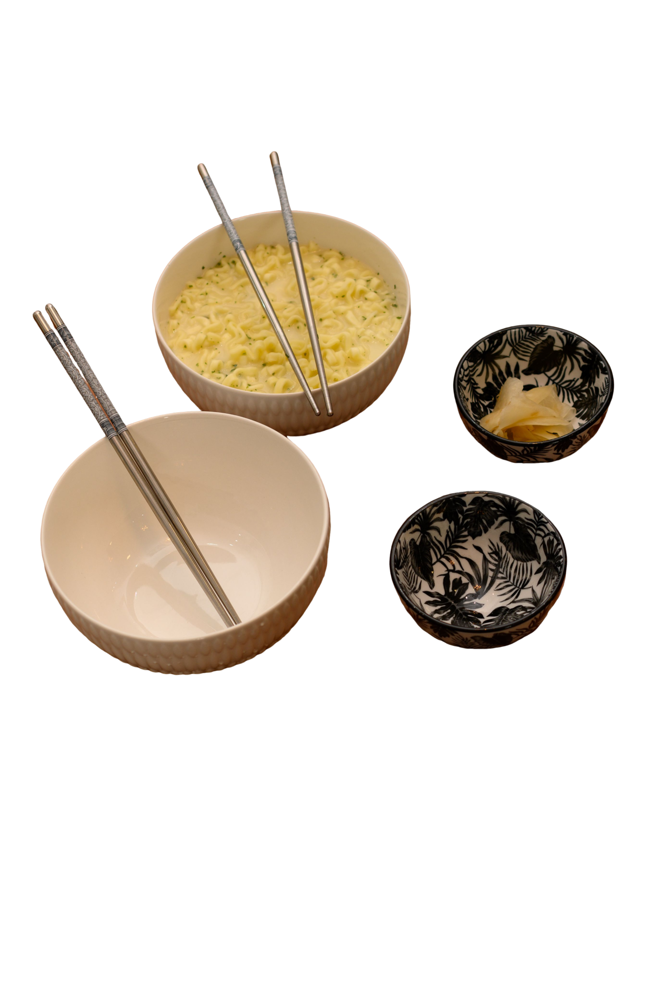 KIT COREANO RAMEON BOWL BRANCO  MINI BAWL PORCELANA ESTAMPA DIVERSA COLORIDA 6PÇS - DBL