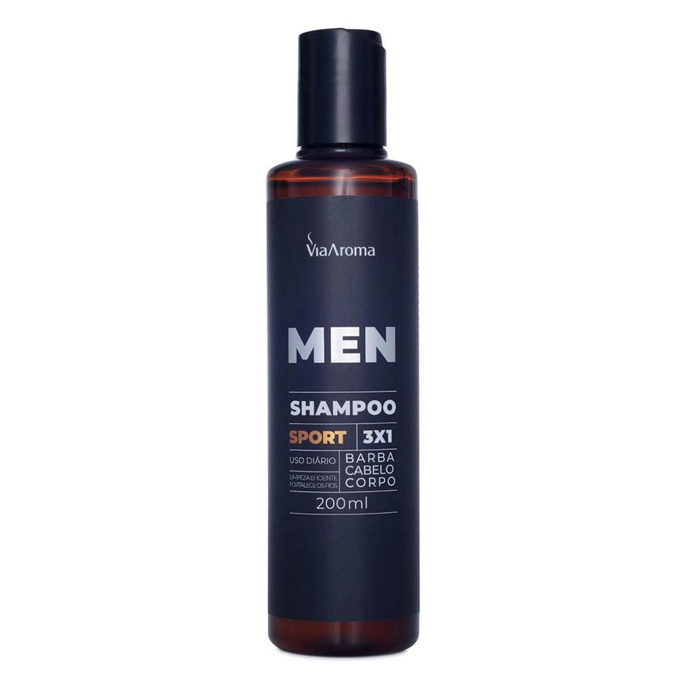 SHAMPOO 3X1 MEN SPORT 200ML - VIA AROMA