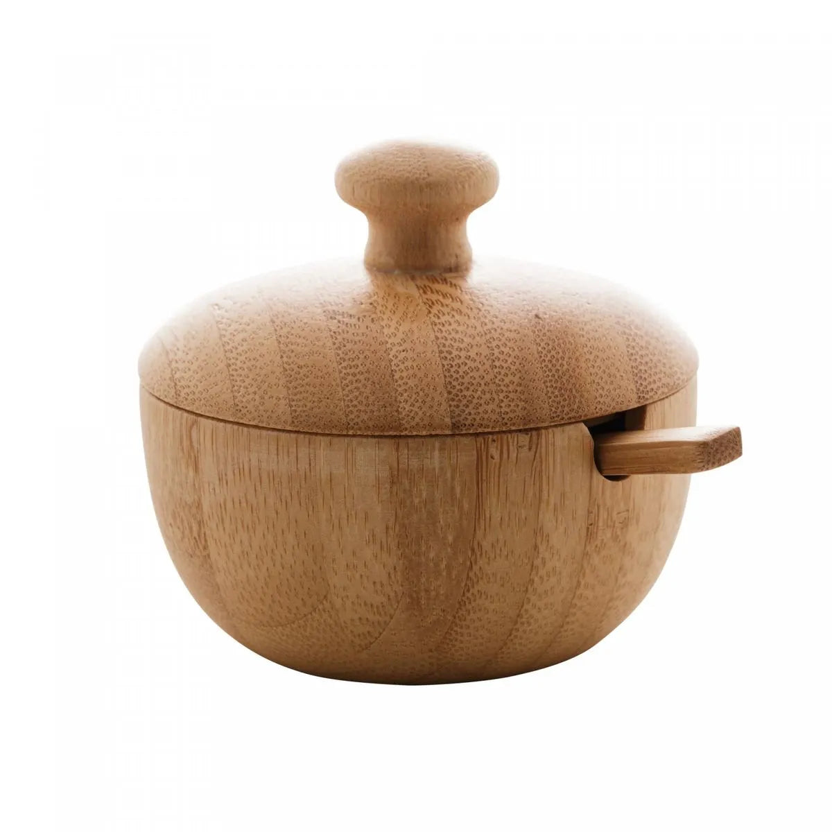 AÇUCAREIRO SALEIRO C/COLHER DE BAMBU VERONA 8X7,5CM - LYOR