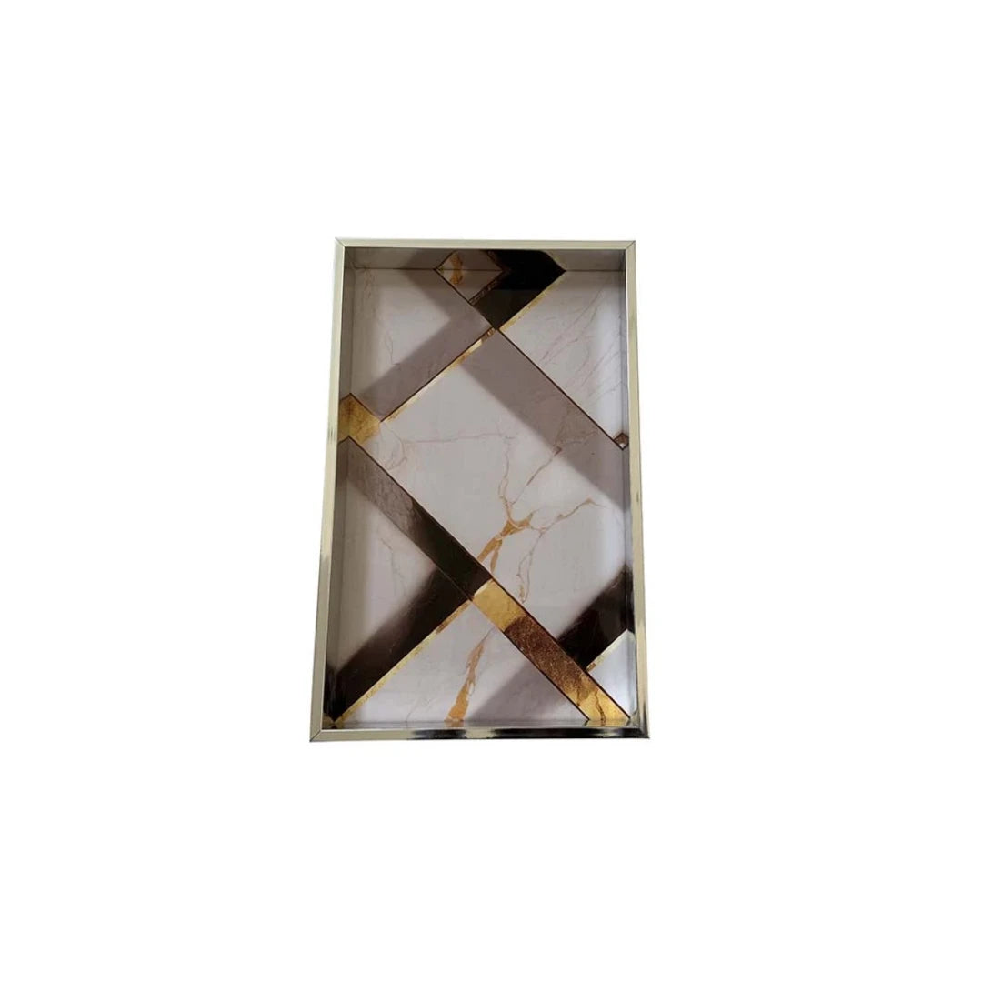 BANDEJA RETANGULAR RICEVERE EM MADEIRA MDF 45X25X4CM- FULL FIT