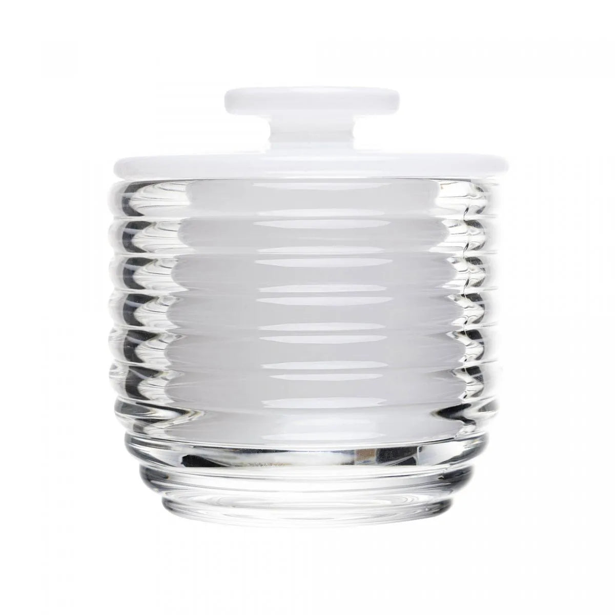 MANTEIGUEIRA FRANCESA DE VIDRO COLMEIA BRANCA 9,5X9,5X8CM - LYOR