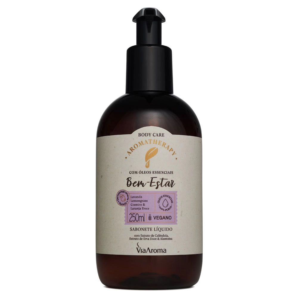 SABONETE LÍQUIDO AROMATHERAPY BEM ESTAR 250ML - VIA AROMA