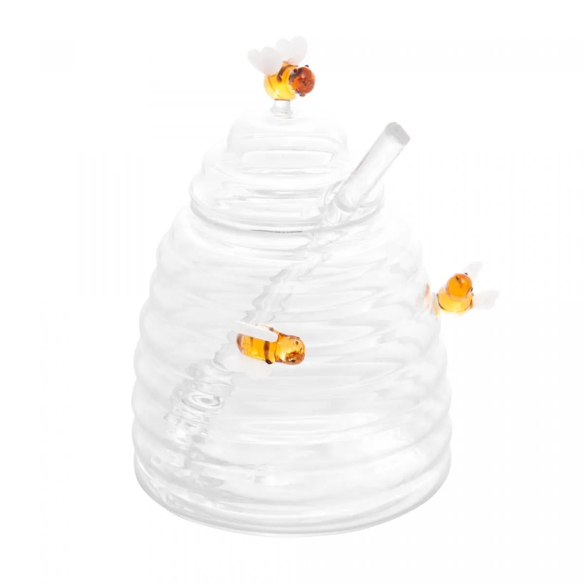 MELEIRA DE VIDRO BOROSSILICATO COM PEGADOR LOVELY BEE 10X10X13,5CM - LYOR