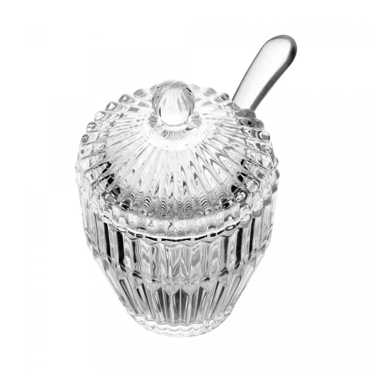 AÇUCAREIRO CRISTAL IMPERATRIZ C/COLHER 8X11CM - WOLFF