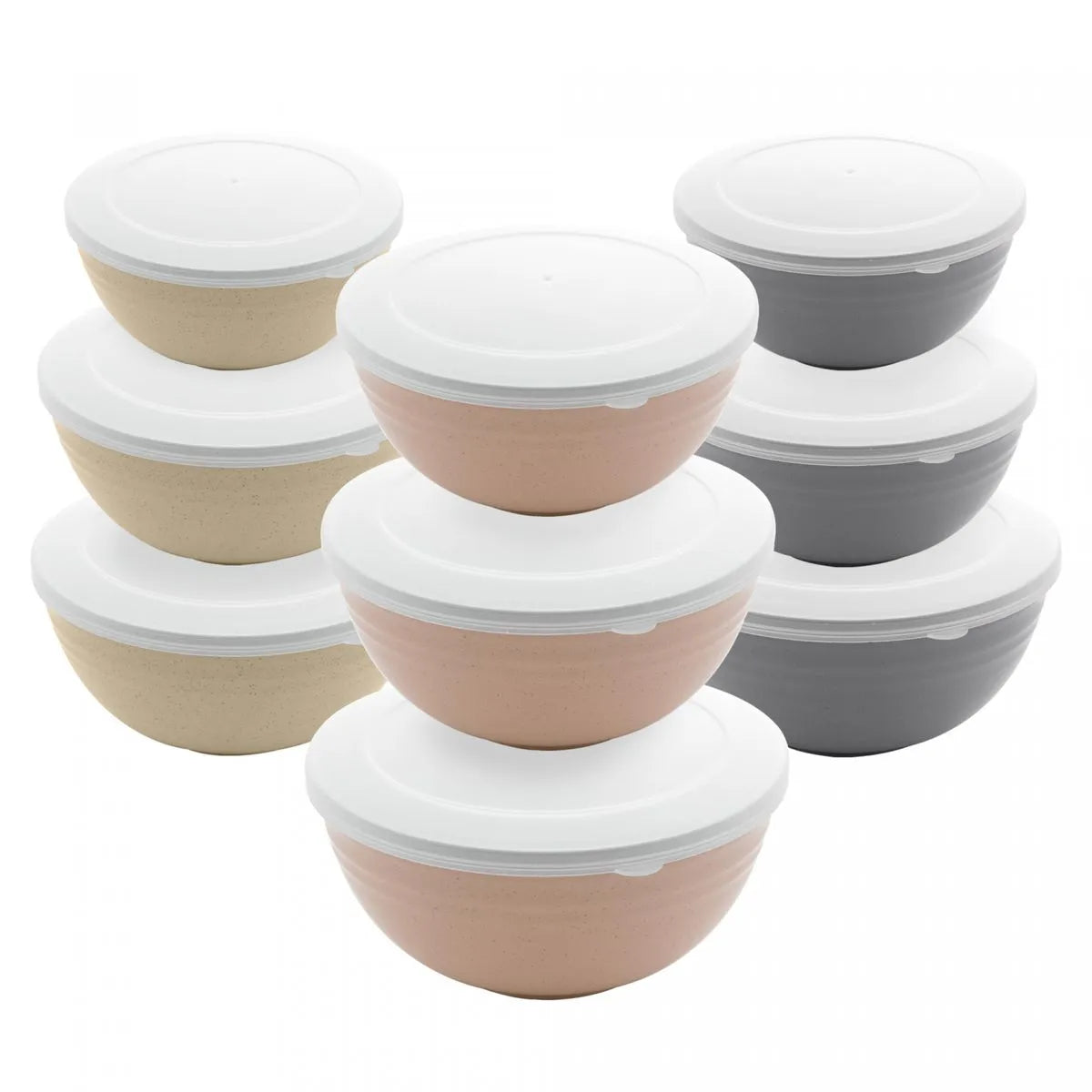 KIT 3 BOWLS DE  BAMBU E PP C/TAMPA LINES SORTIDO - LYOR