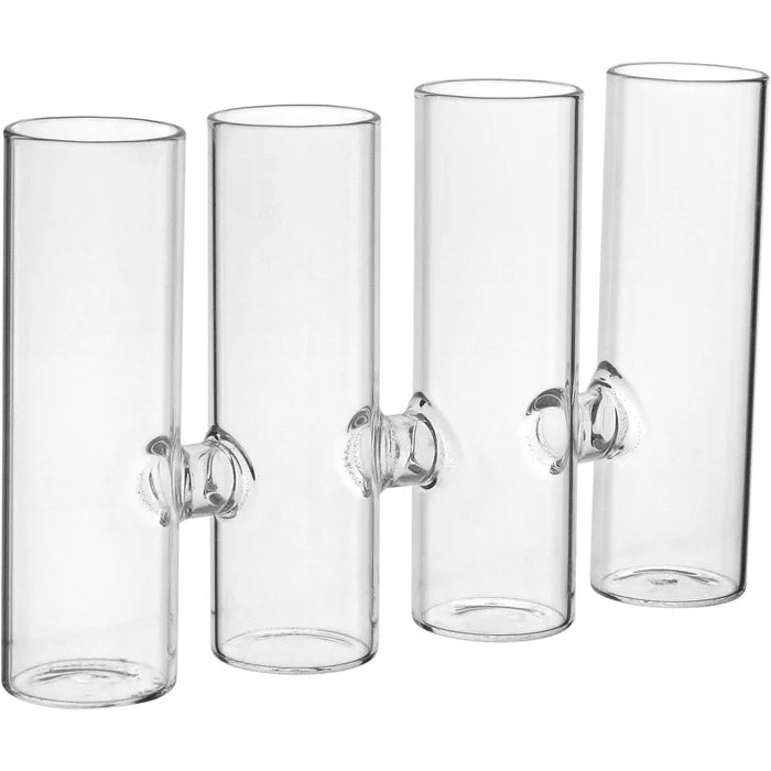 VASO DECORATIVO ENFEITE TUBOS BOROSSILICATO TRANSPARENTE 13X18X18CM HOME&CO - GS