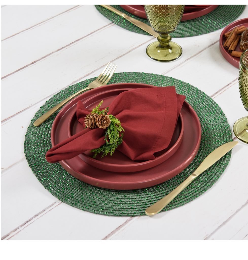 JOGO AMERICANO REDONDO VERDE 38CM - COPA & CIA