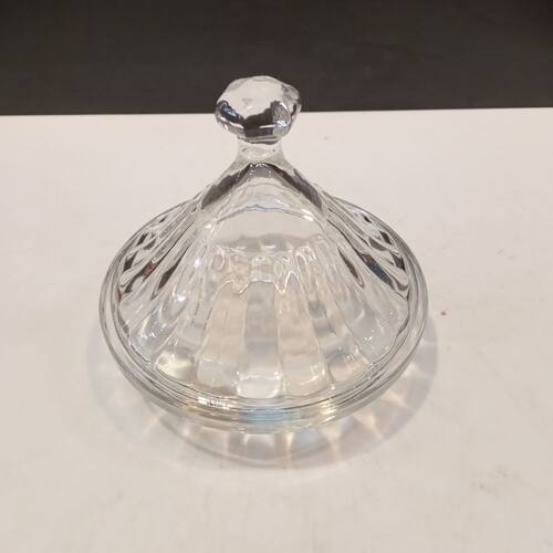 POTICHE BOMBONIERE VIDRO TRANSPARENTE REDONDO 11X12X12CM HOME&CO - GS