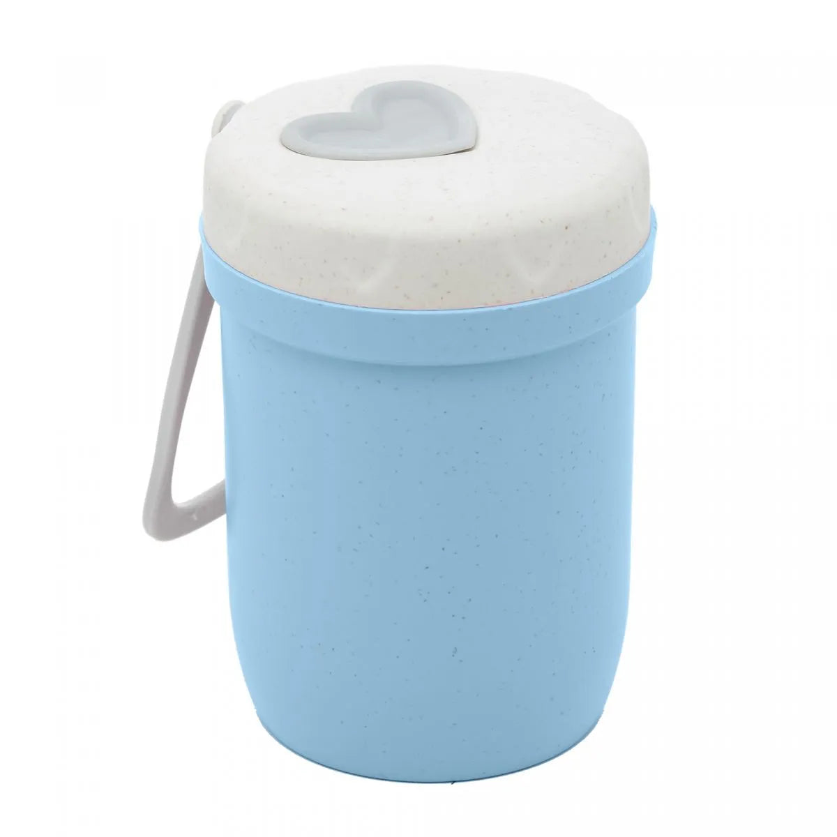 POTE TERMICO DE BAMBU E PP PAREDE DUPLA COM ALCA DE SILICONE E TAMPA AZUL 300ML - LYOR