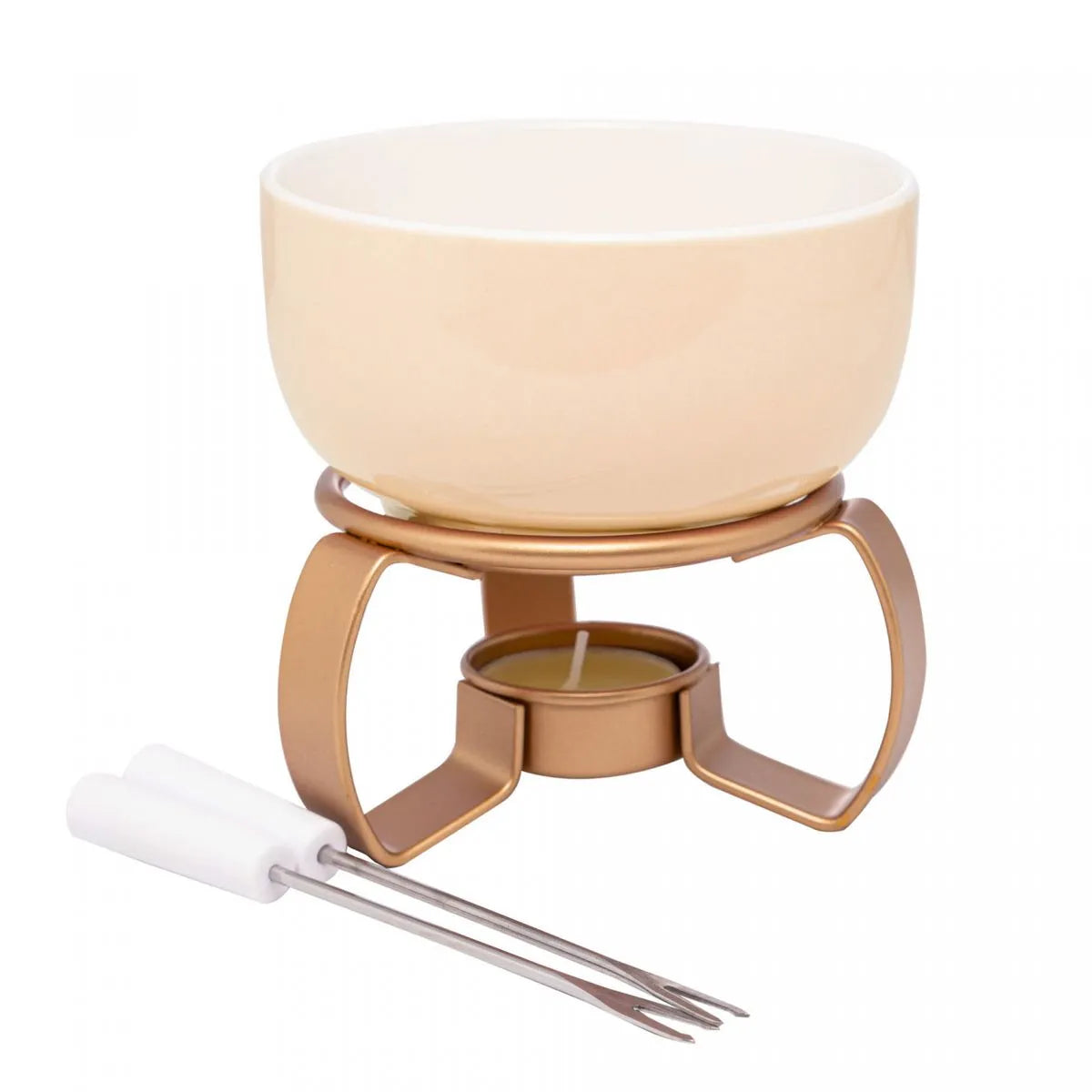APARELHO DE FONDUE C/4 PÇS ASPEN BEJE 350ML - LYOR