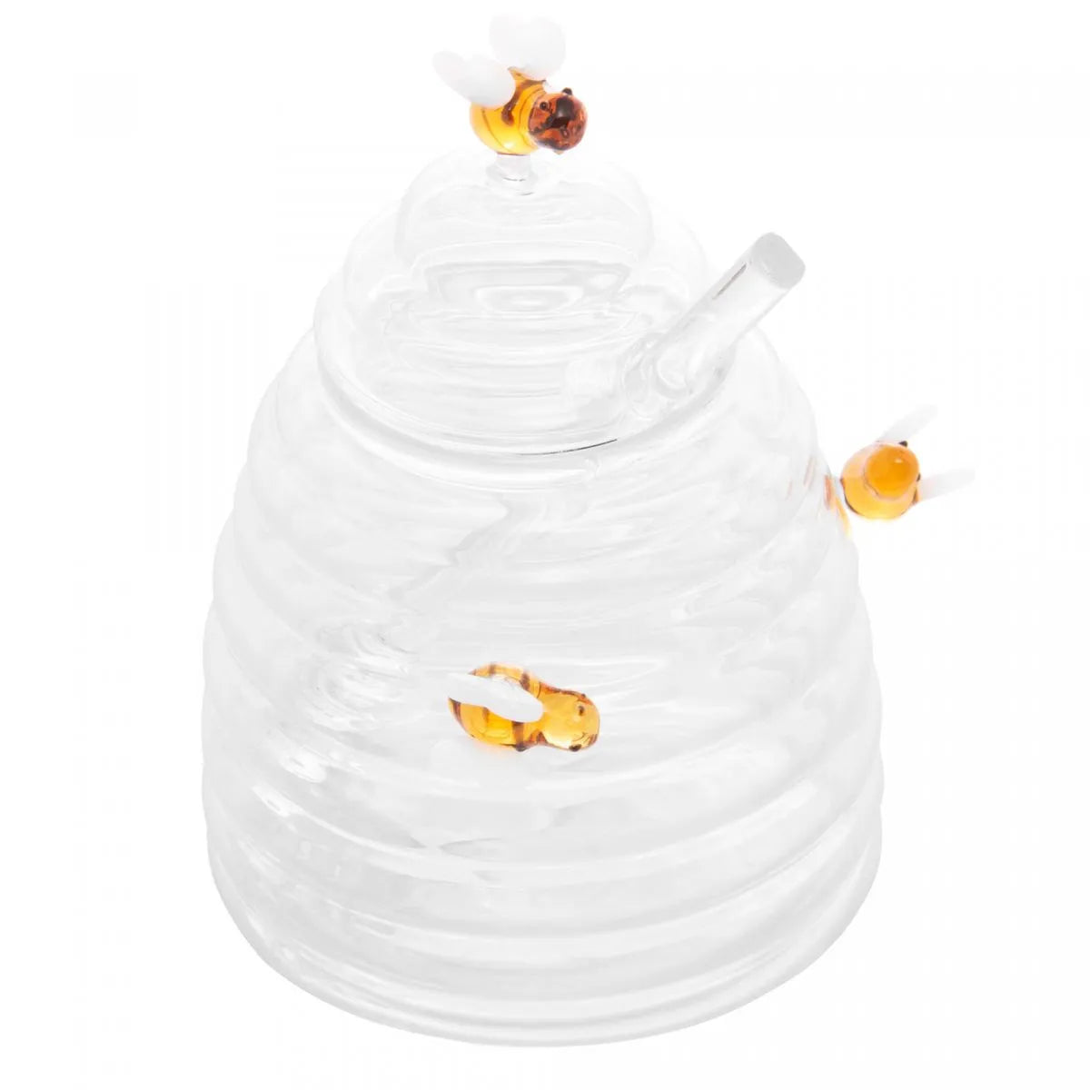 MELEIRA DE VIDRO BOROSSILICATO COM PEGADOR LOVELY BEE 10X10X13,5CM - LYOR