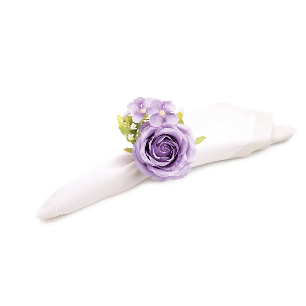 KIT C/ 4 PORTAS GUARDANAPOS HORTENSIAS E ROSA LIL/VRD (PORTA GUARD) - CROMUS
