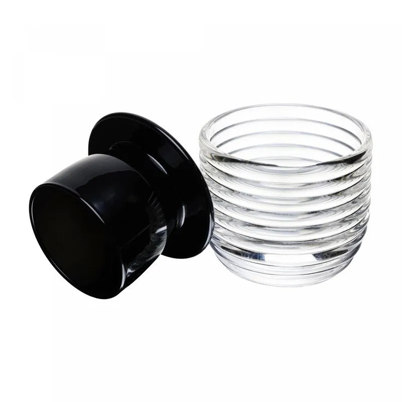 MANTEIGUEIRA FRANCESA DE VIDRO COLMEIA PRETA 9,5X9,5X8CM - LYOR