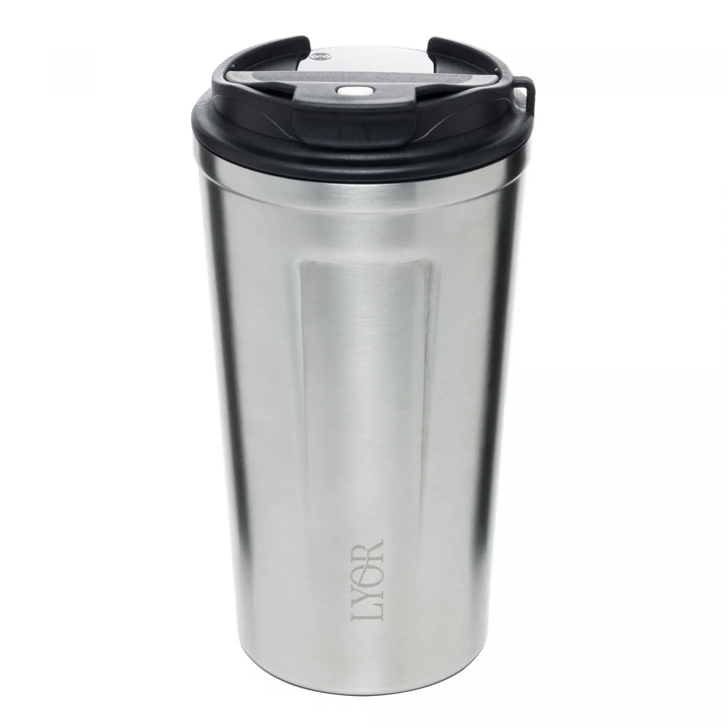 COPO TERMICO DE ACO INOX PAREDE DUPLA C/TAMPA E TERMOMETRO MOTION 500ML - LYOR