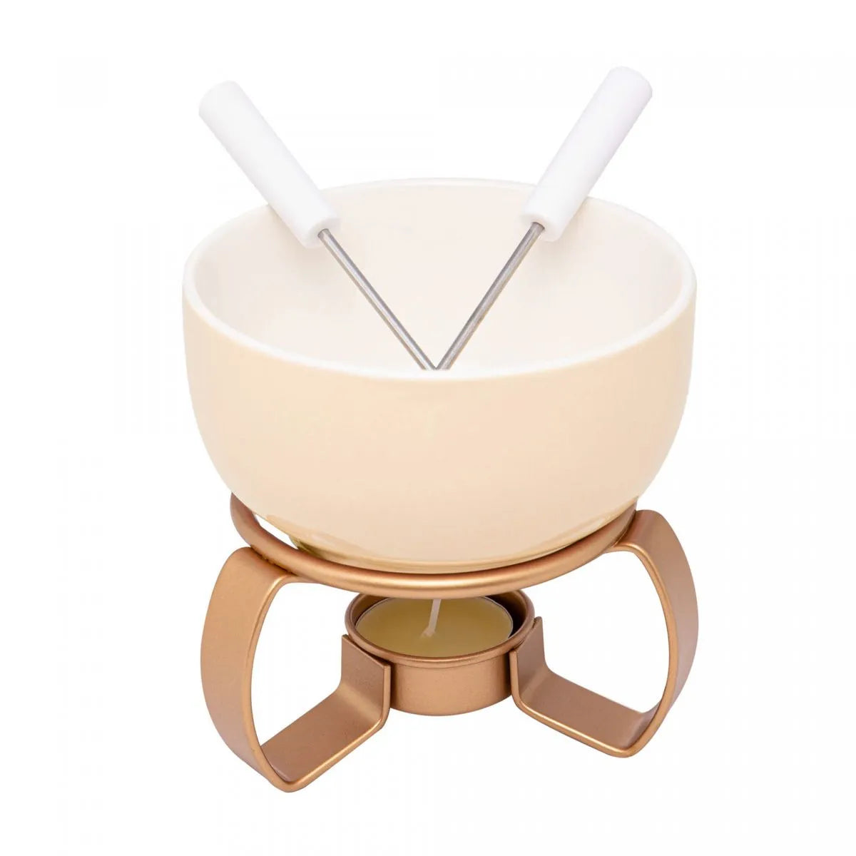 APARELHO DE FONDUE C/4 PÇS ASPEN BEJE 350ML - LYOR