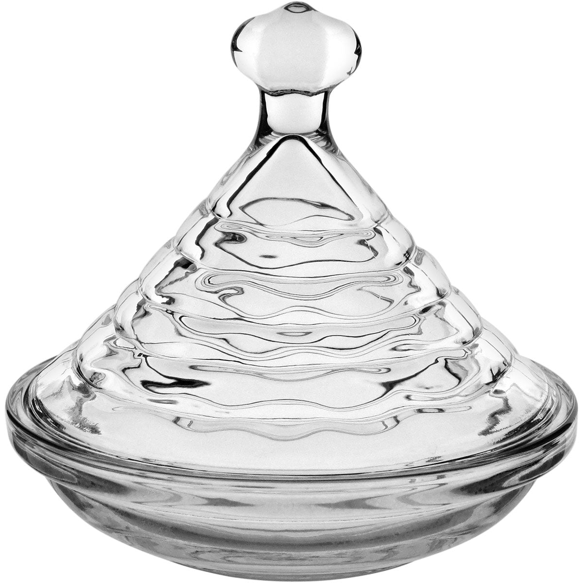 POTICHE BOMBONIERE VIDRO TRANSPARENTE C/ TAMPA 11X12X12CM HOME&CO - GS