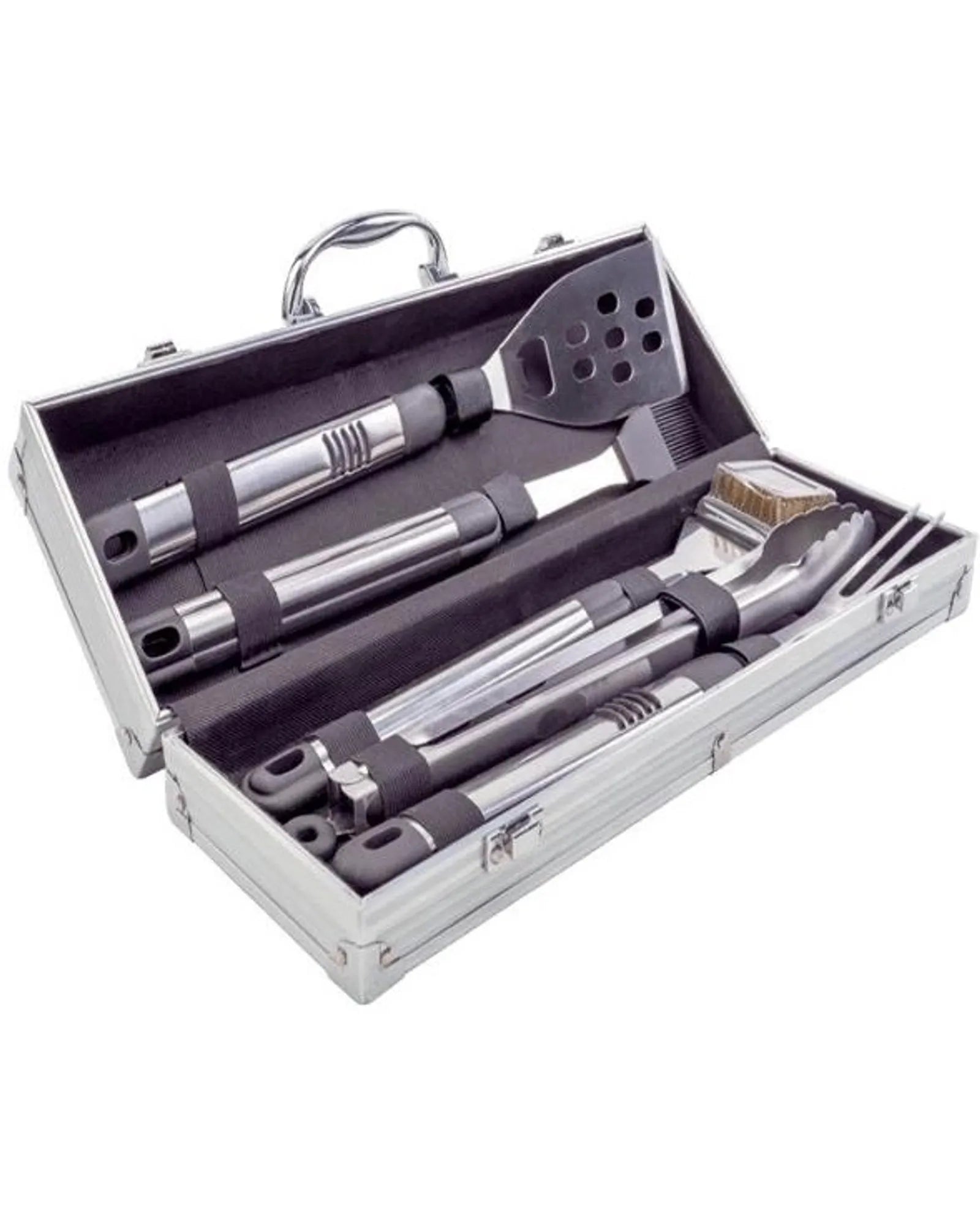 KIT CHURRASCO C/ 6 PECAS ACO INOX INO 8X42X14CM - CROMUS