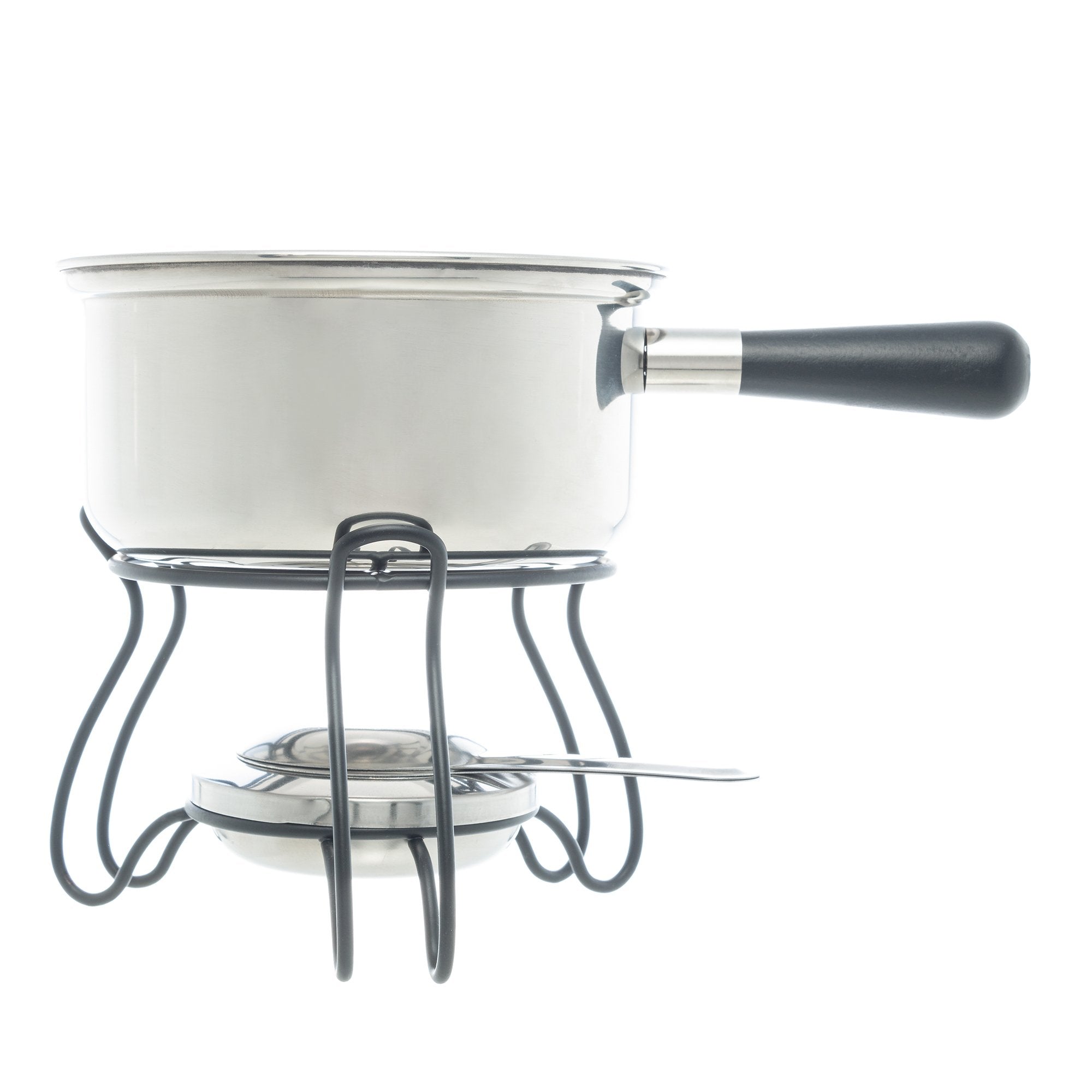 APARELHO FONDUE 10PC AÇO INOX BASE METAL PRETO - WOLFF