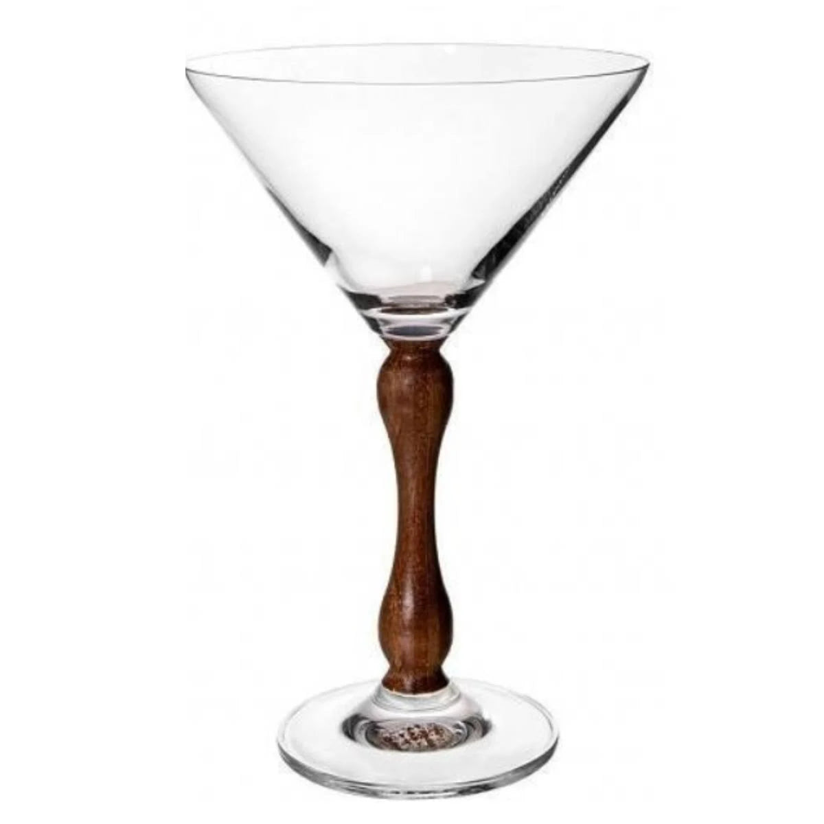 JOGO TAÇA WOOD DE CRISTAL ECOLOGICO/MADEIRA ACÁCIA 275ML 06PÇS- COPA & CIA