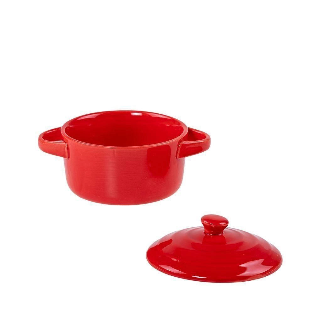 CAÇAROLA DE PORCELANA FARM VERMELHA 14,5X9X11,5CM - LYOR