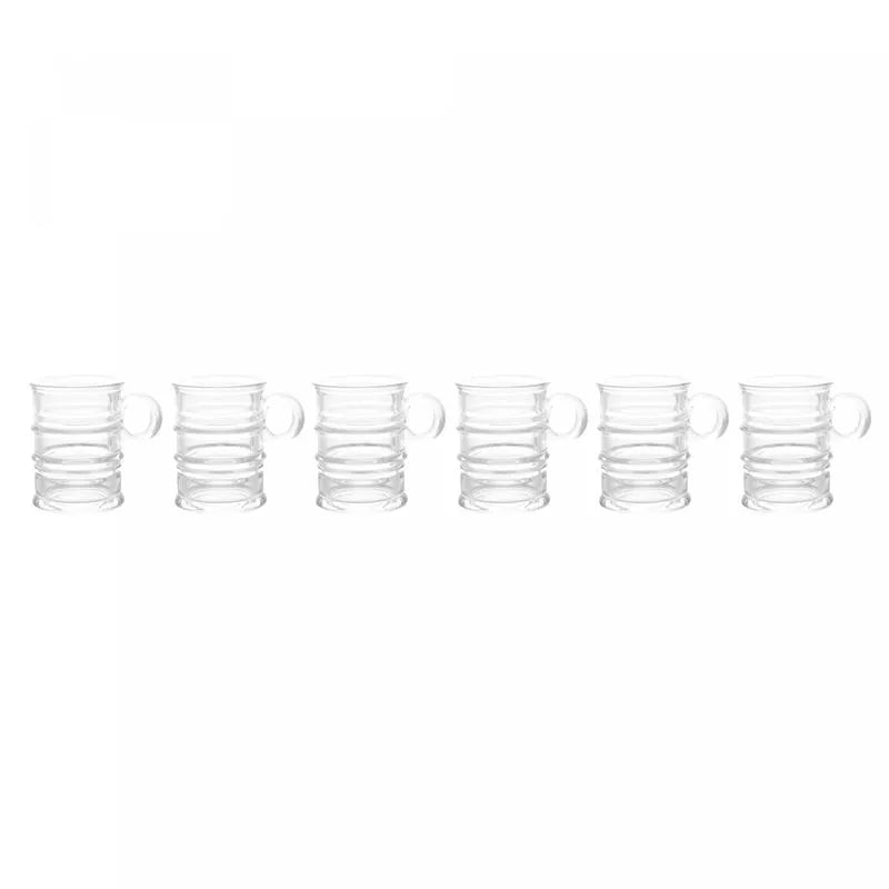 KIT 6 CANECAS DE VIDRO VINTAGE 95CM - LYOR