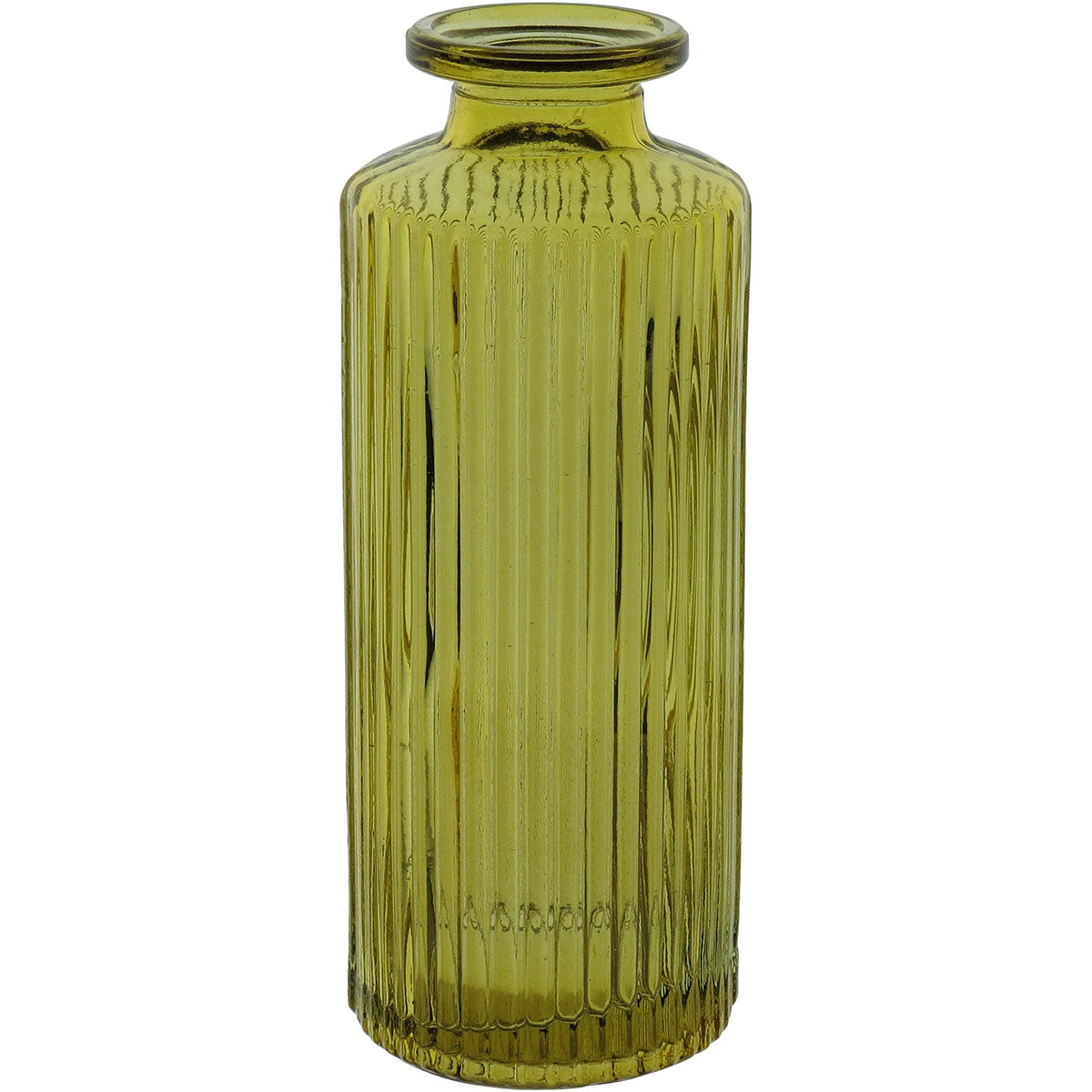 VASO VIDRO AMARELO GARRAFA 13X5CM  HOME&CO - GS