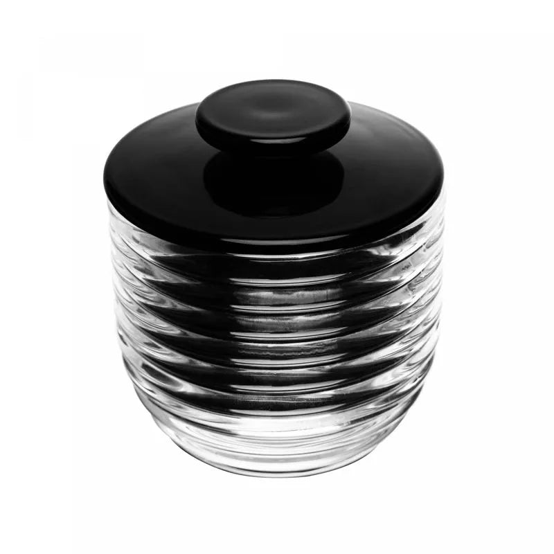 MANTEIGUEIRA FRANCESA DE VIDRO COLMEIA PRETA 9,5X9,5X8CM - LYOR