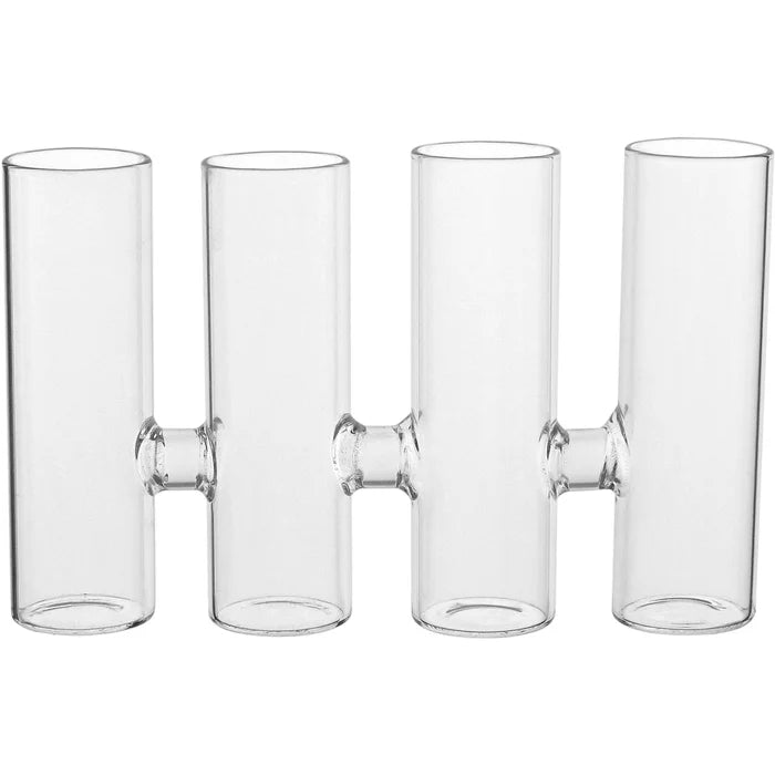 VASO DECORATIVO ENFEITE TUBOS BOROSSILICATO TRANSPARENTE 13X18X18CM HOME&CO - GS