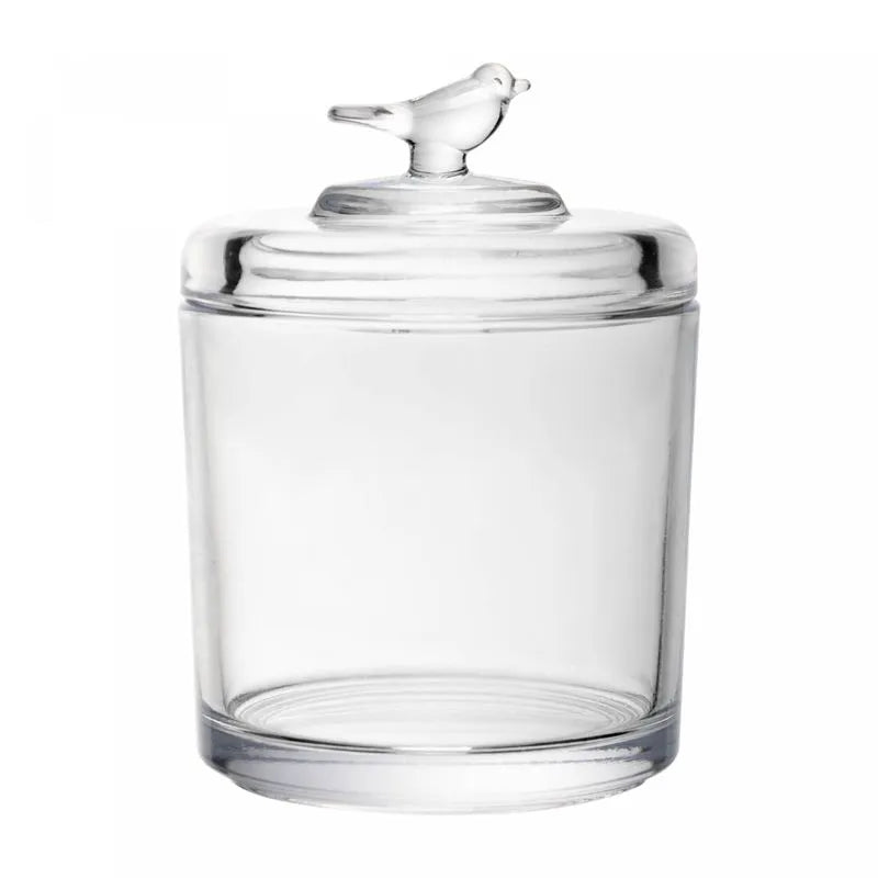 POTE DE CRISTAL ECOLOGICO COM TAMPA BIRD 10,5X10,5X14,5CM - WOLFF