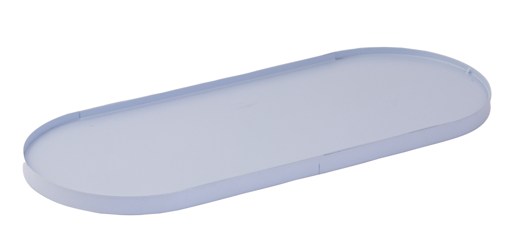 BANDEJA OVAL METAL AZUL 30.3X12.3X1.1CM - LUNNE