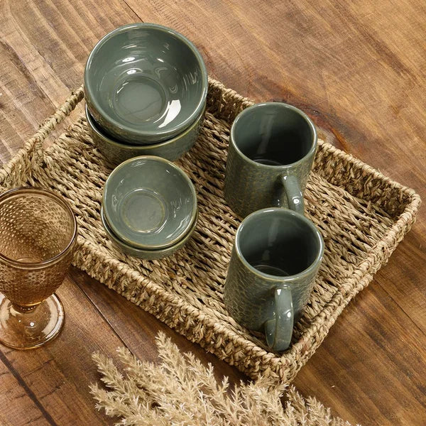 BOWL VERSAILLES NOAH EM CERAMICA ARTESANAL VERDE 9,5CM - COPA & CIA