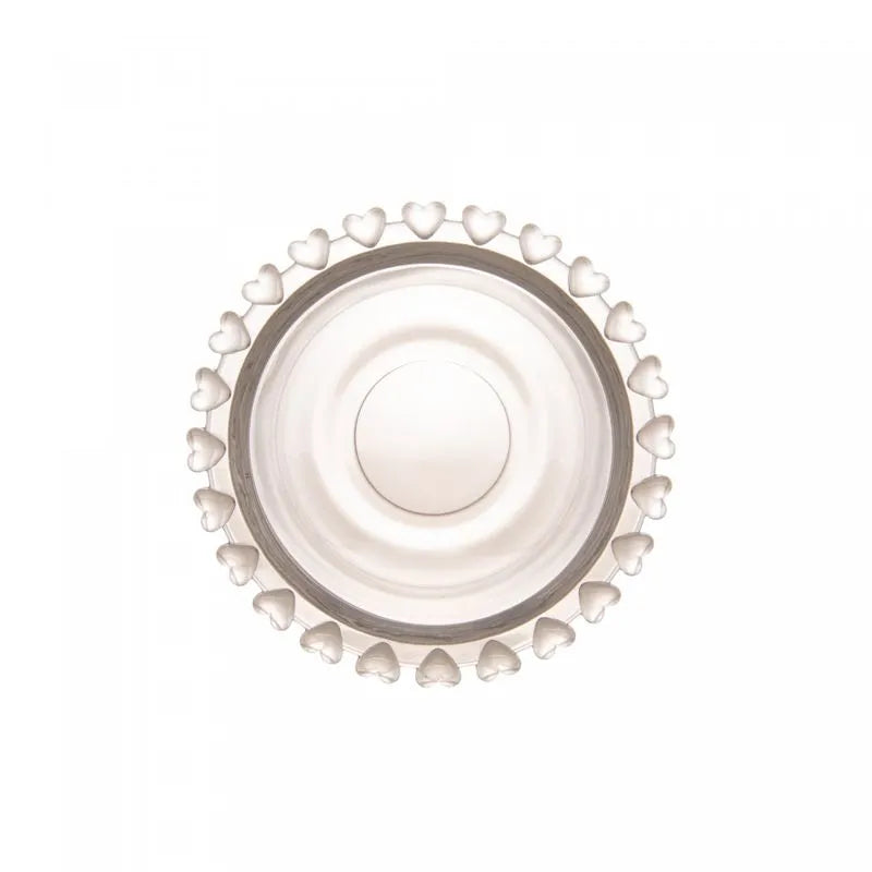 MELEIRA CRISTAL DE CHUMBO C/PEGADOR CORACAO 9,5X12CM - LYOR